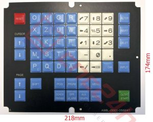 Dùng cho tiện CNC Fanuc 0T, A98L-0001-0568#T Bản VN, decal VN dày 0.5mm có sẵn lớp keo dán.