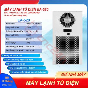 Máy lạnh tủ điện khô EA-500 EA-520 (điều hòa tủ điện) lắp cho tủ điện máy CNC. Loại bỏ lỗi máy móc chập chờn nhất là vào mùa nóng.