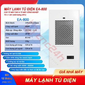 Máy lạnh tủ điện khô EA-800 (điều hòa tủ điện) lắp cho tủ điện máy CNC. Loại bỏ lỗi máy móc chập chờn nhất là vào mùa nóng.