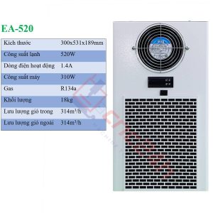 Máy lạnh tủ điện khô EA-500 EA-520 (điều hòa tủ điện) lắp cho tủ điện máy CNC. Loại bỏ lỗi máy móc chập chờn nhất là vào mùa nóng.