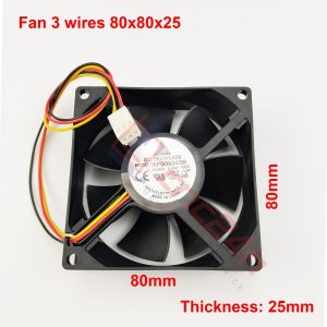 Quạt tản nhiệt CNC 3 dây - Quạt tản nhiệt 3 dây cho máy CNC Fanuc - 80x80x25mm 8025