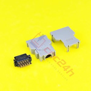 Combo connector Fanuc PCR-20F (combo gồm jack và vỏ hộp) thường dùng trong máy CNC hệ Fanuc, Mitsubishi, Yaskawa, Okuma...
