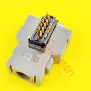 Combo connector Fanuc PCR-20F (combo gồm jack và vỏ hộp) thường dùng trong máy CNC hệ Fanuc, Mitsubishi, Yaskawa, Okuma...
