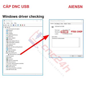 Cáp DNC (cáp CNC - RS232 USB to DB25M) sử dụng chip FTDI, chuẩn công nghiệp, dùng cho CNC Fanuc, Mitsubishi, hỗ trợ Win XP/7/8/10/11 32/64bit, LINUX