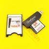 Combo Thẻ CF Sandisk cho máy CNC, gồm: 01 thẻ nhớ CF Sandisk công nghiệp (dung lượng tùy chọn), 01 đầu đọc CF USB, 01 adapter CF to PCMCIA của Sandisk.