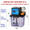 Bơm dầu bôi trơn điện từ, tự động hoàn toàn, 220V 1P 28W, 50ml/min 10kgf/cm2. Timer ON và OFF tích hợp trong mạch điều khiển trong bơm.
