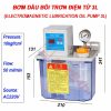 Bơm dầu bôi trơn điện từ, tự động hoàn toàn, 220V 1P 28W, 50ml/min 10kgf/cm2. Timer ON và OFF tích hợp trong mạch điều khiển trong bơm.