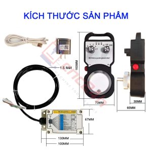 Tay quay phát xung handle không dây (handwheel) dùng cho các máy CNC Fanuc 3, 6, 10/11, 0, 15, 16/18/21, 16i/18i/21i, 0i, 30i, 31i, 32i,… hàng mới 100%
