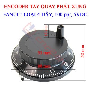 Encoder tay quay phát xung được dùng thay thế cho các loại handle, hanwheel, MPG của máy phay, tiện CNC. Giải pháp điều khiển chính xác cho máy CNC, PLC