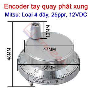 Encoder tay quay phát xung được dùng thay thế cho các loại handle, hanwheel, MPG của máy phay, tiện CNC. Giải pháp điều khiển chính xác cho máy CNC, PLC