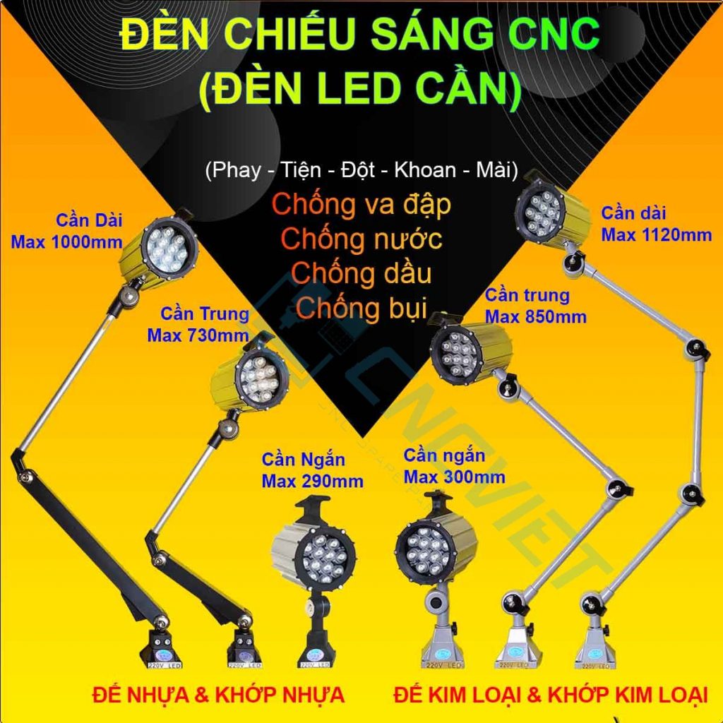 Đèn cần CNC 12W