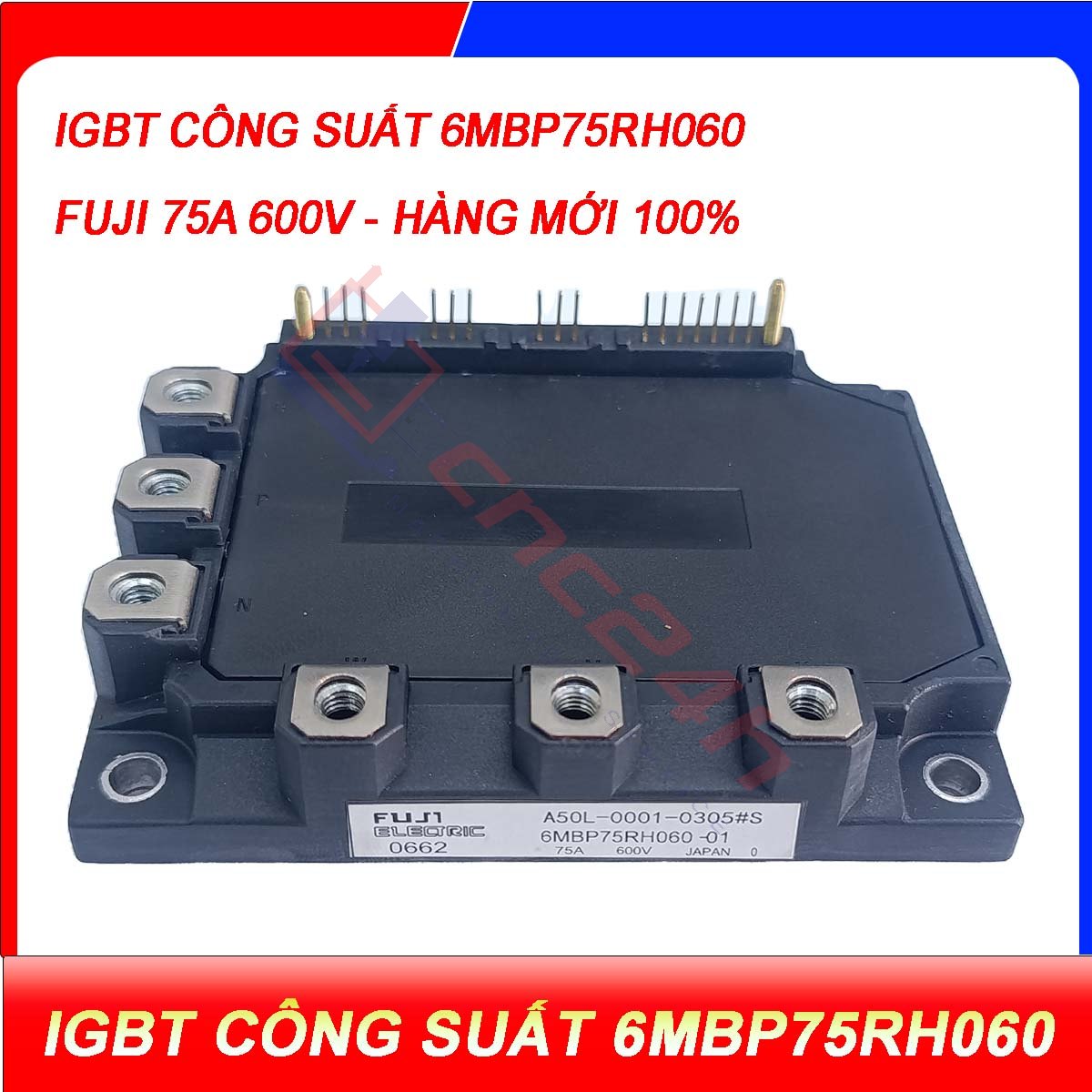 6MBP75RH060 là module IGBT công suất có dòng định mức 75A, điện áp 600V, với khả năng chịu tải ổn định và hiệu suất chuyển mạch cao. Sản phẩm được ứng dụng rộng rãi trong máy cnc, công nghiệp,...