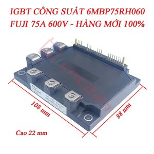 6MBP75RH060 là module IGBT công suất có dòng định mức 75A, điện áp 600V, với khả năng chịu tải ổn định và hiệu suất chuyển mạch cao. Sản phẩm được ứng dụng rộng rãi trong máy cnc, công nghiệp,...