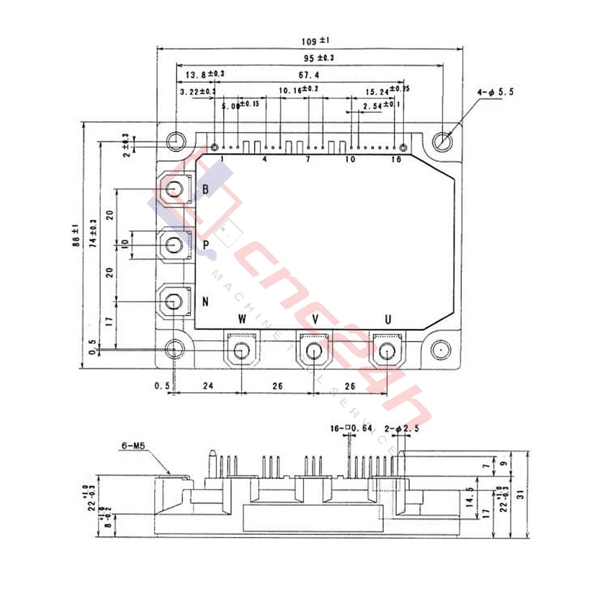 6MBP75RH060 là module IGBT công suất có dòng định mức 75A, điện áp 600V, với khả năng chịu tải ổn định và hiệu suất chuyển mạch cao. Sản phẩm được ứng dụng rộng rãi trong máy cnc, công nghiệp,...