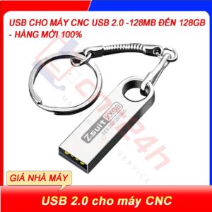 USB cho máy CNC chuẩn 2.0, tương thích cho các hệ Fanuc, Mitsubishi, Syntec. Dung lượng đa dạng 128MB-128GB, tặng hộp sắt và đầu OTG.
