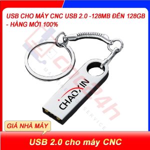 USB cho máy CNC chuẩn 2.0, tương thích cho các hệ Fanuc, Mitsubishi, Syntec. Dung lượng đa dạng 128MB-128GB, tặng hộp sắt và đầu OTG.